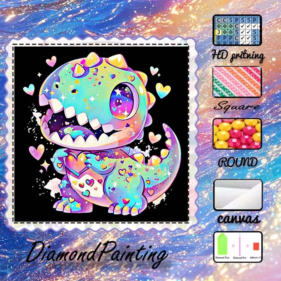 5D Diamond Painting Kit Full Drill - 1 peça de tecido flocado 5D