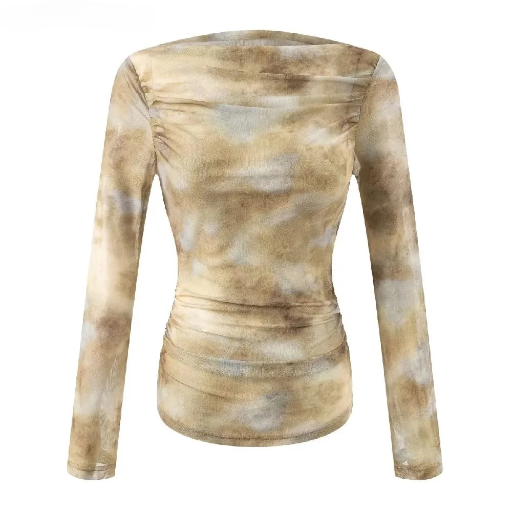 Embroidery - Camiseta Feminina 2025 com Estampa Tie-Dye