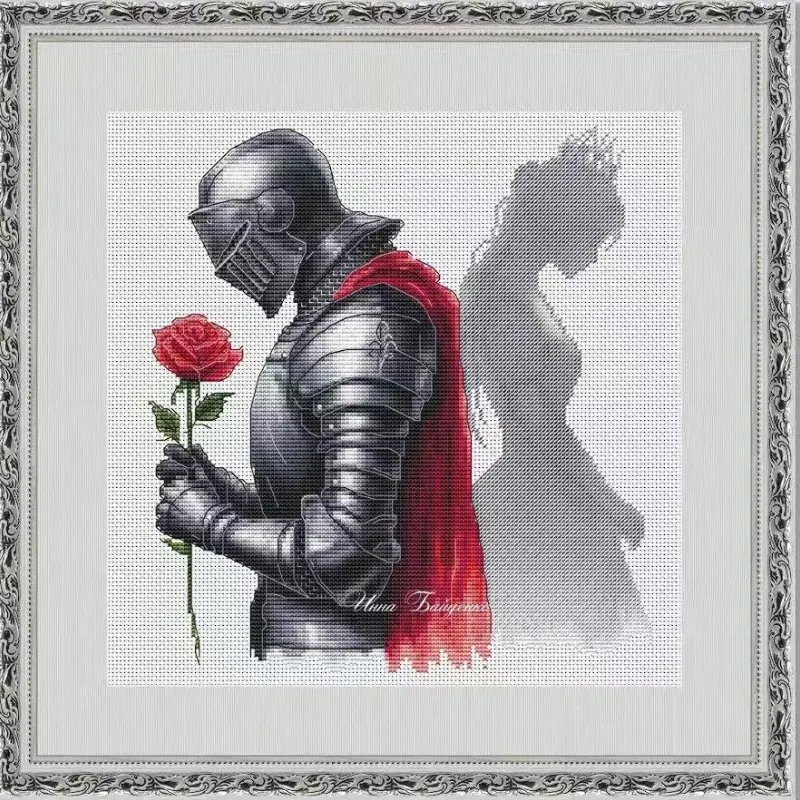 Cross Stitch Stamped Kits Beginners - [[CC4971 - Cavaleiro Apaixonado] Kit de