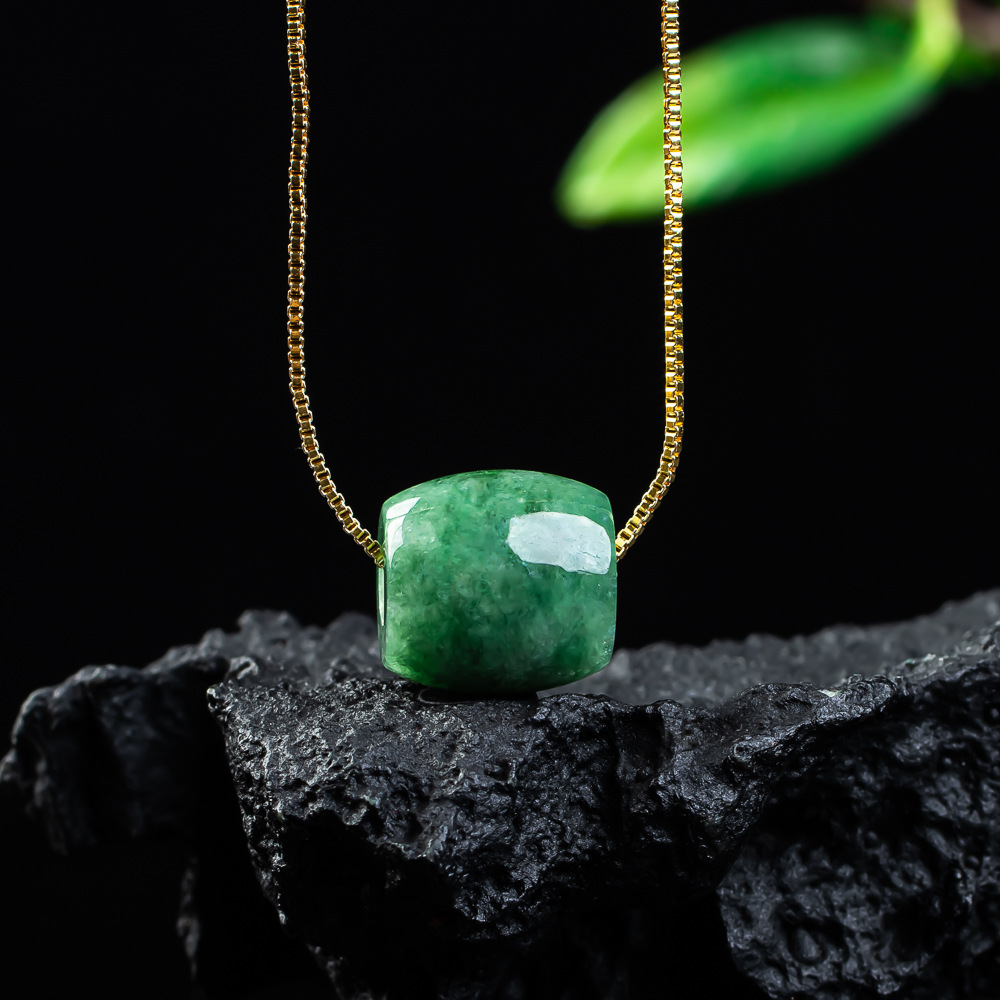 Beading - Natural real jade grânulo pingente myanmar