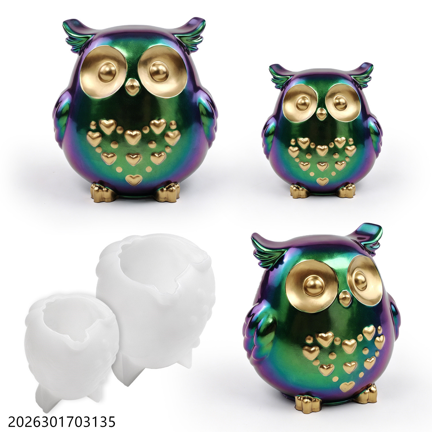 Silicone Epoxy Resin Molds Set - Molde de Silicone Coruja 3D em