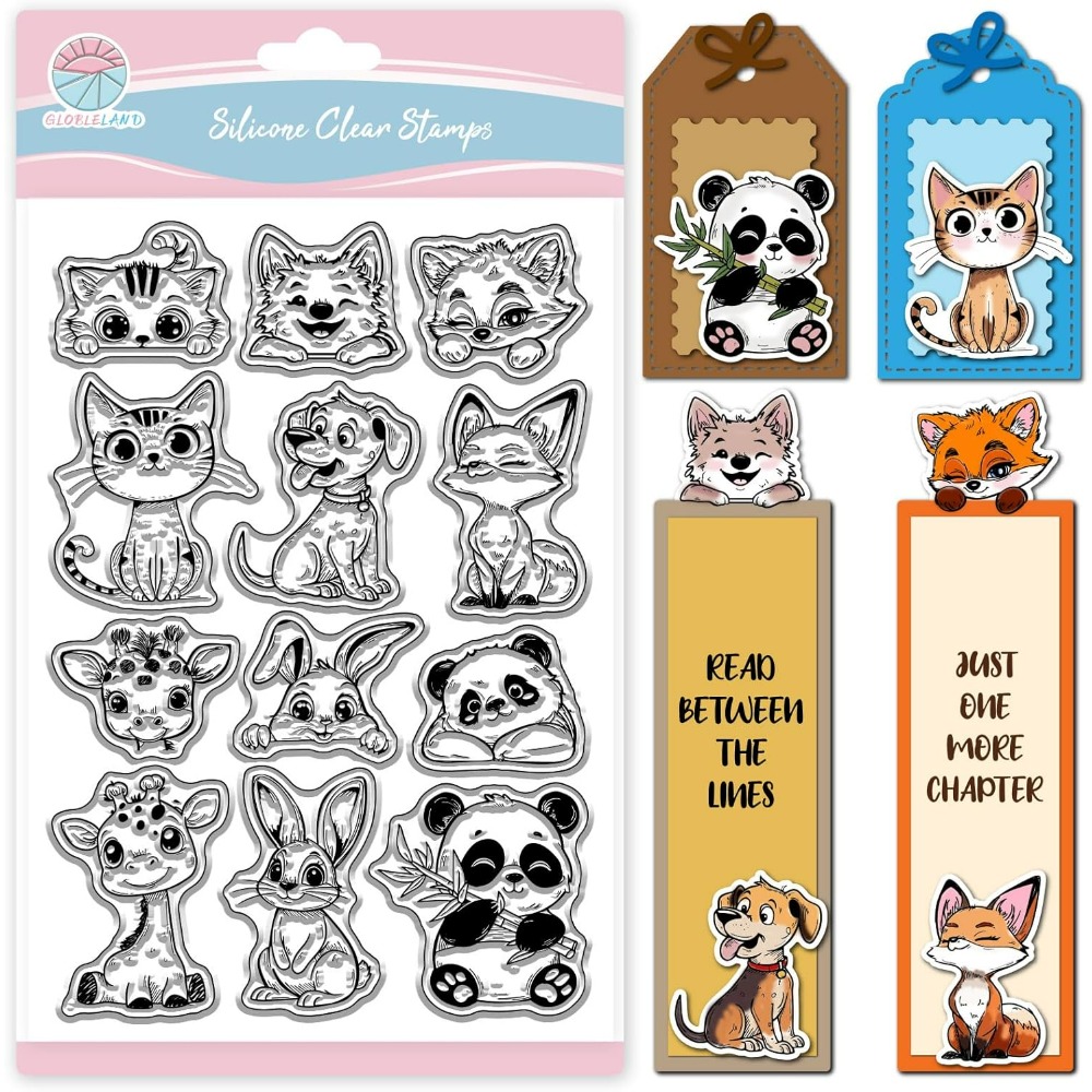 Clear Silicone Stamps For Card Making - Gato cão coelho selos claros para
