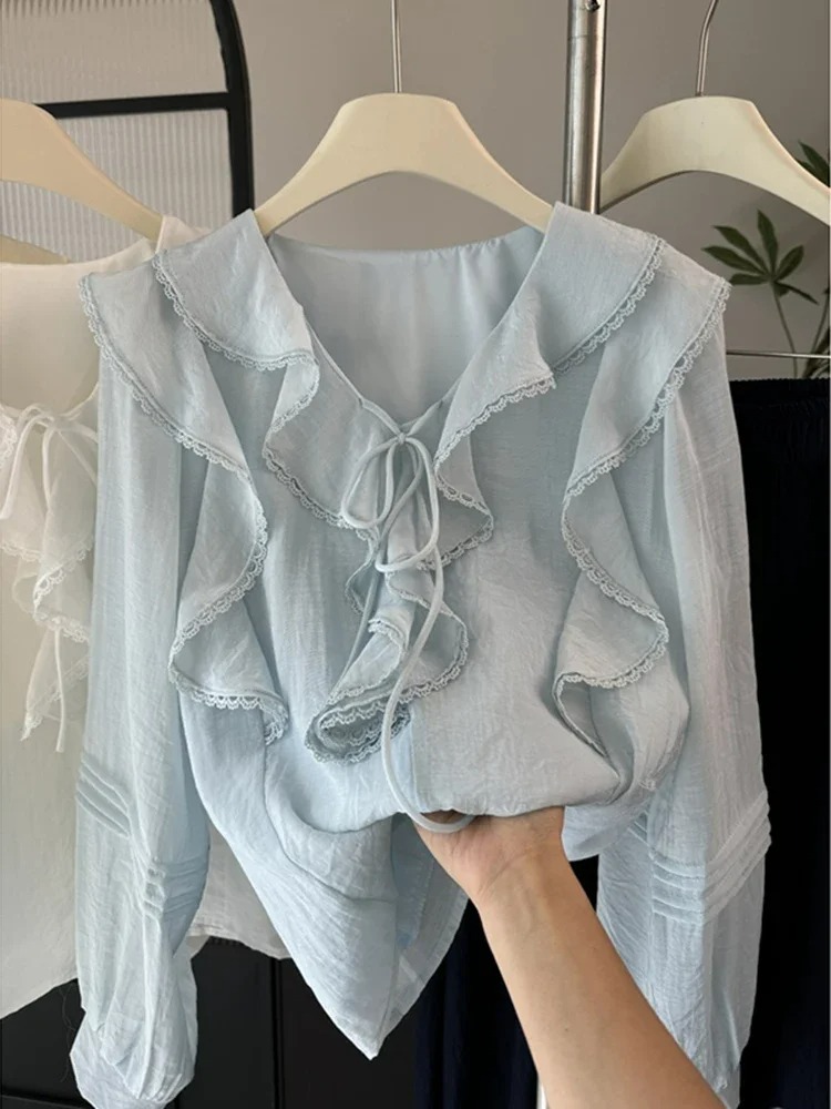 Embroidery - Blusa Feminina Chique de Manga Longa