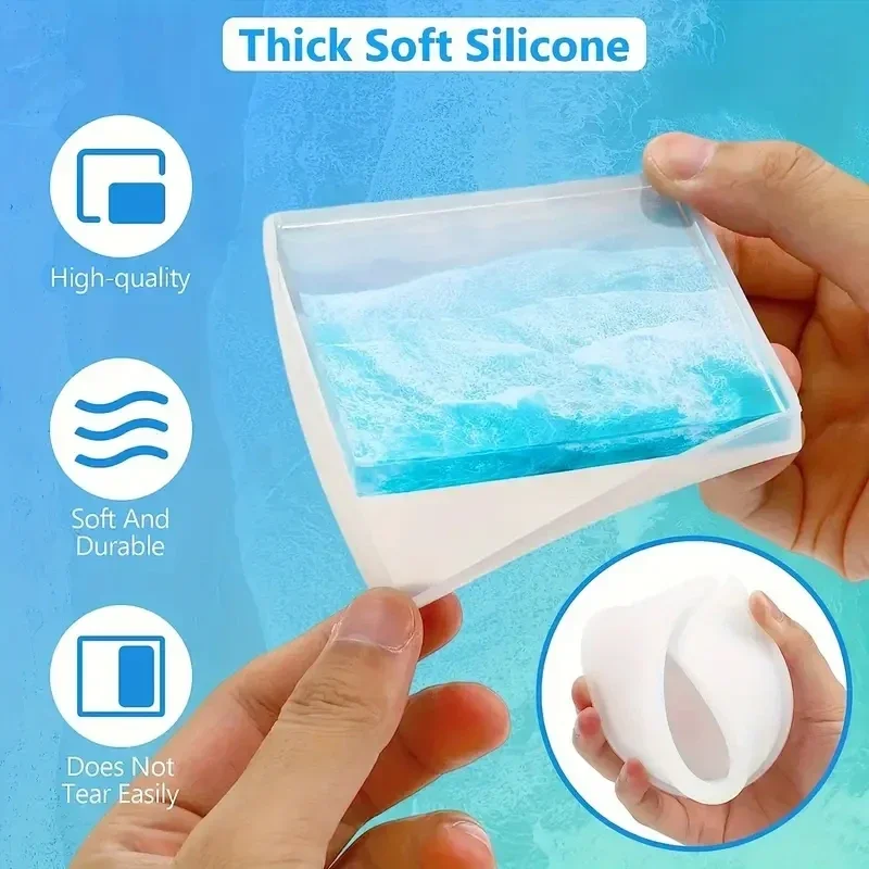 5 Pçs/set DlY Coasters de Copo - Silicone Epoxy Resin Molds Set avaliação e preço