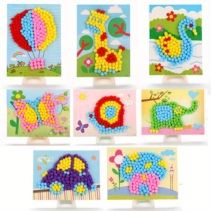 2 pçs 16x21cm colorido pom-pom - Painting Supplies avaliação e preço