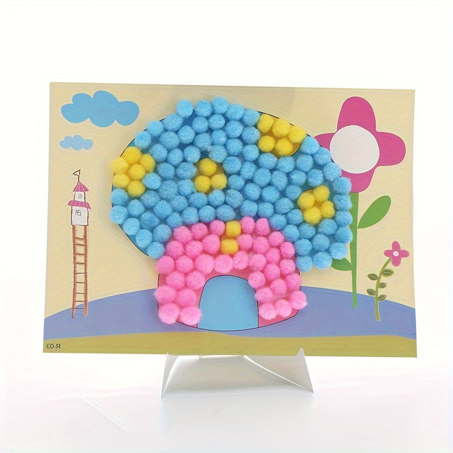 2 pçs 16x21cm colorido pom-pom - Painting Supplies avaliação e preço