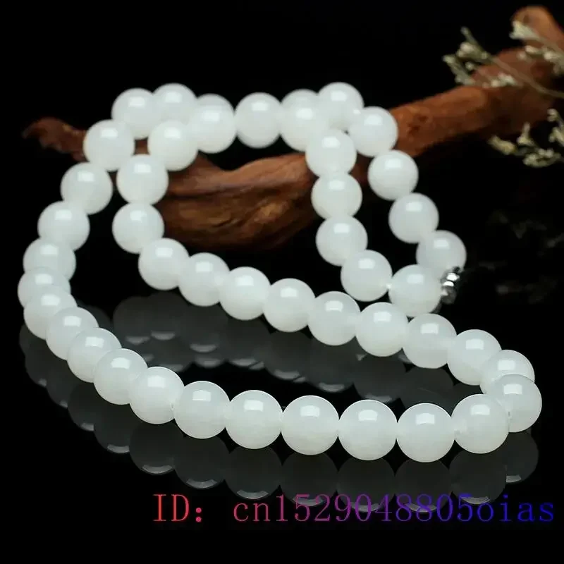 Colar de contas de jade branco - Beading avaliação e preço