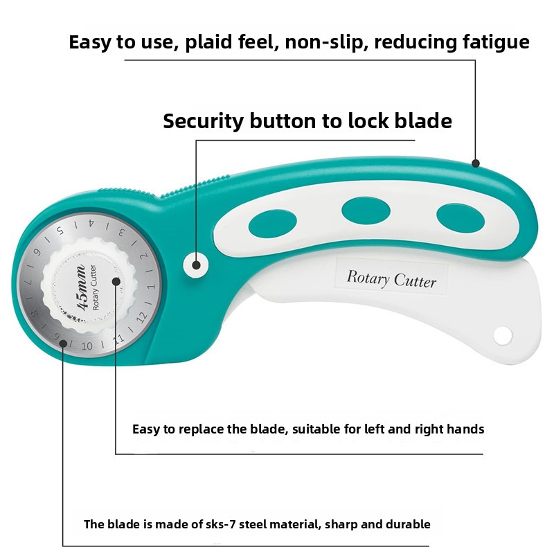 Cortador Rotativo de 45mm com  - Rotary Cutter For Fabric 45Mm avaliação e preço