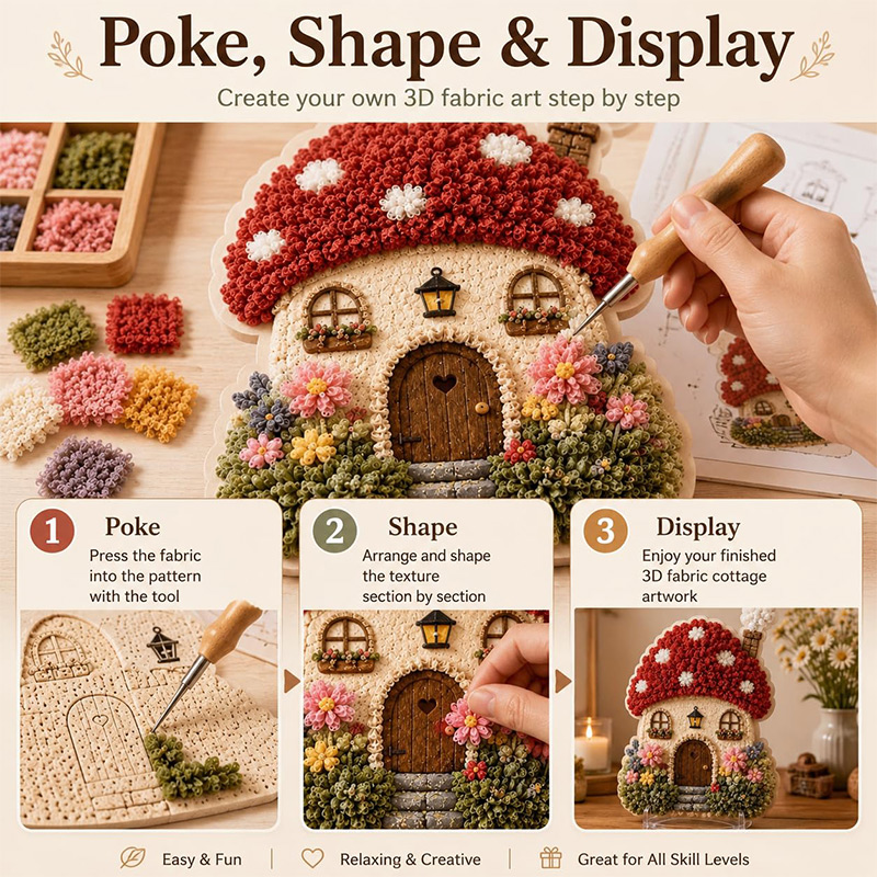Kit DIY de Arte Poke 3D Casa C - Embroidery avaliação e preço