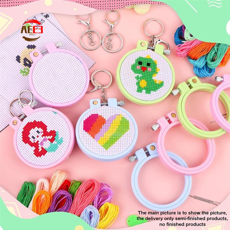 AEE3-6Pcs kits de ponto cruz c - Cross Stitch Stamped Kits Beginners avaliação e preço