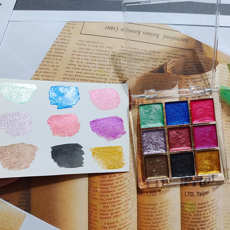 9 cores Nail Solid Pigment Aur - Watercolor Paint Set Solid Pigment avaliação e preço