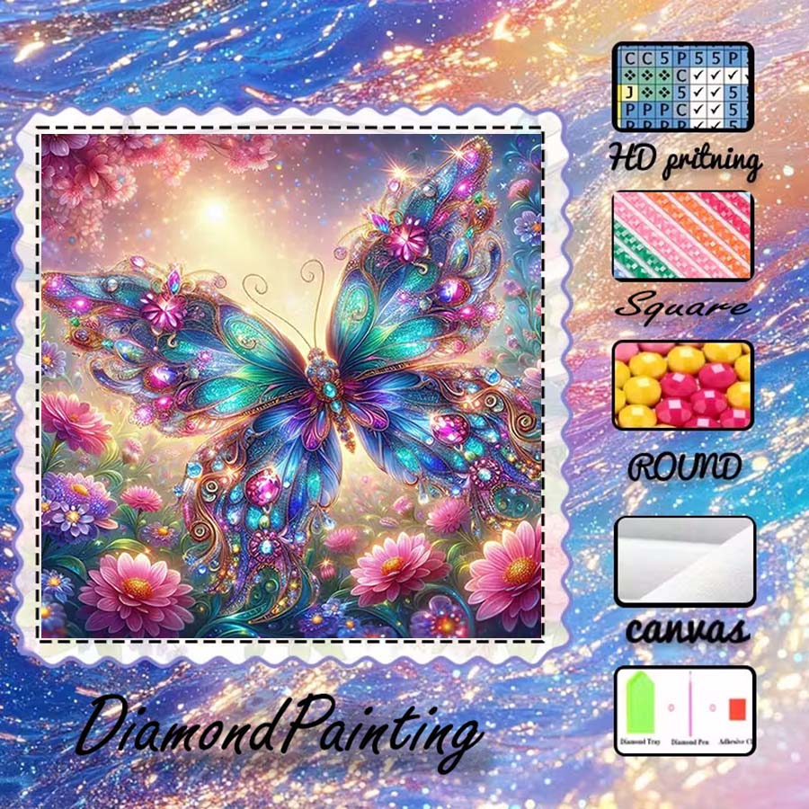 1 peça de tecido flocado 5D DI - 5D Diamond Painting Kit Full Drill avaliação e preço