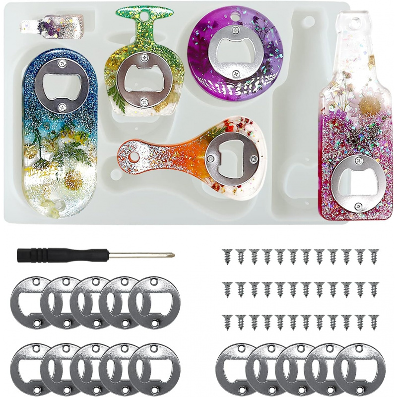 Molde de resina para abridor d - Silicone Epoxy Resin Molds Set avaliação e preço