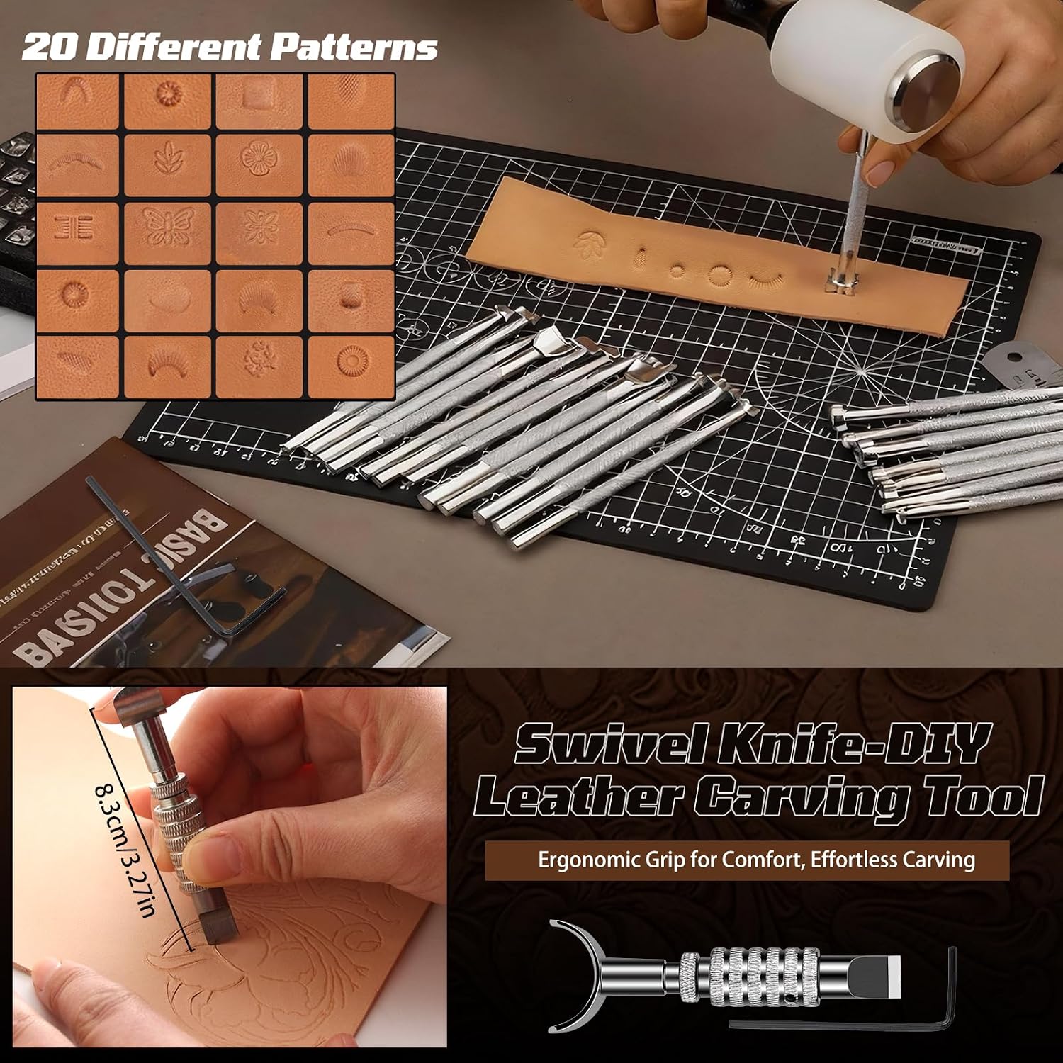 Kit de Trabalho em Couro, Ferr - Craft Tools avaliação e preço