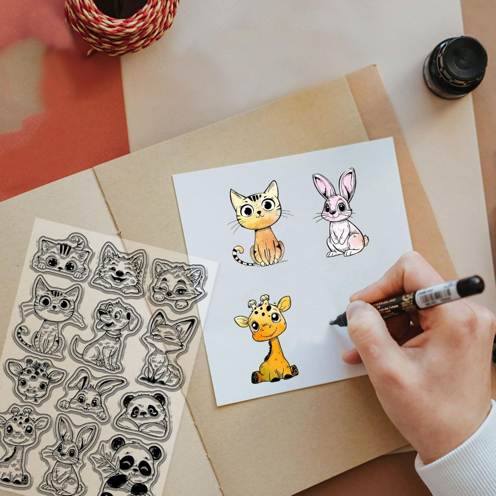 Gato cão coelho selos claros p - Clear Silicone Stamps For Card Making avaliação e preço