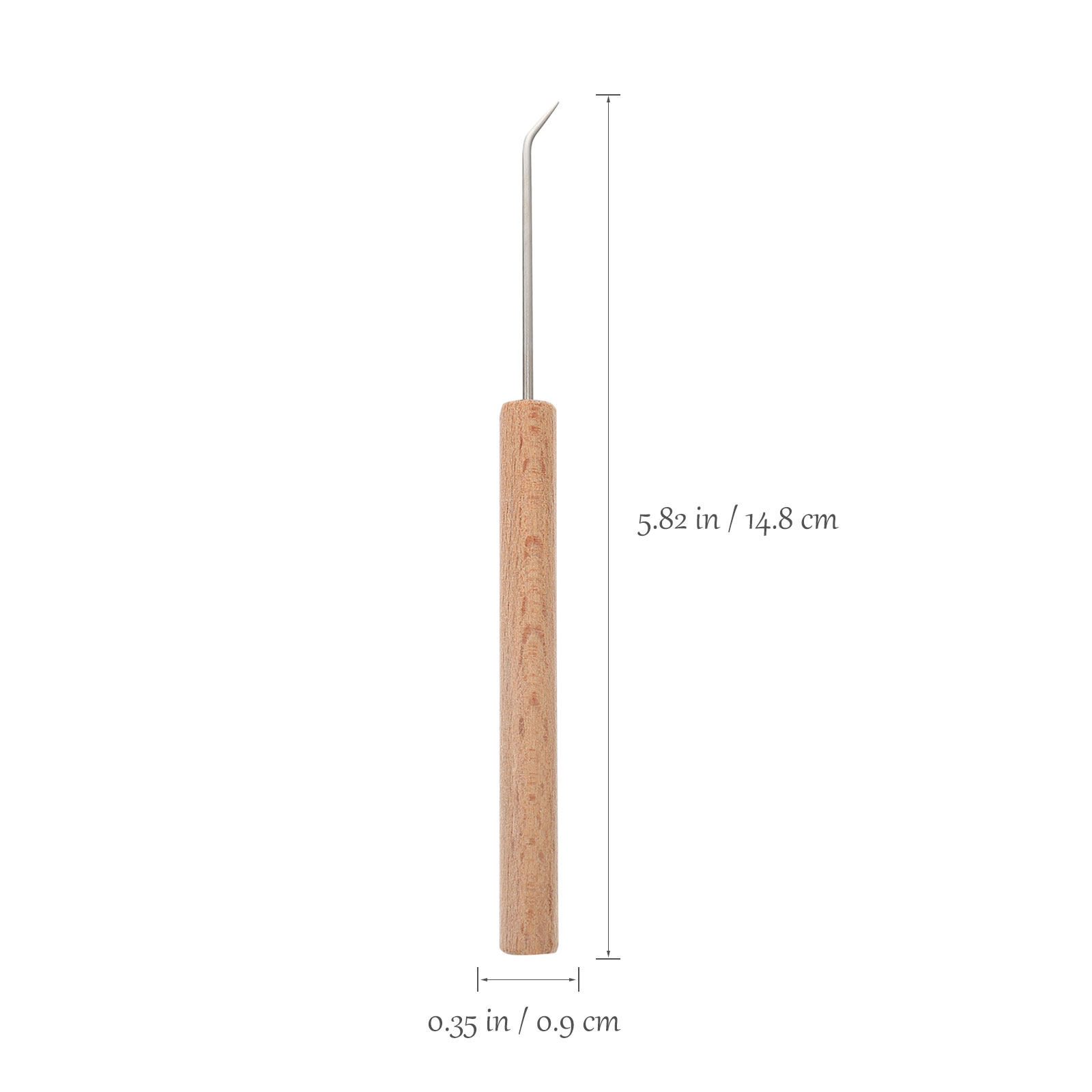 1 unidade de agulhas de crochê - Wooden Crochet Hooks Ergonomic Handle avaliação e preço