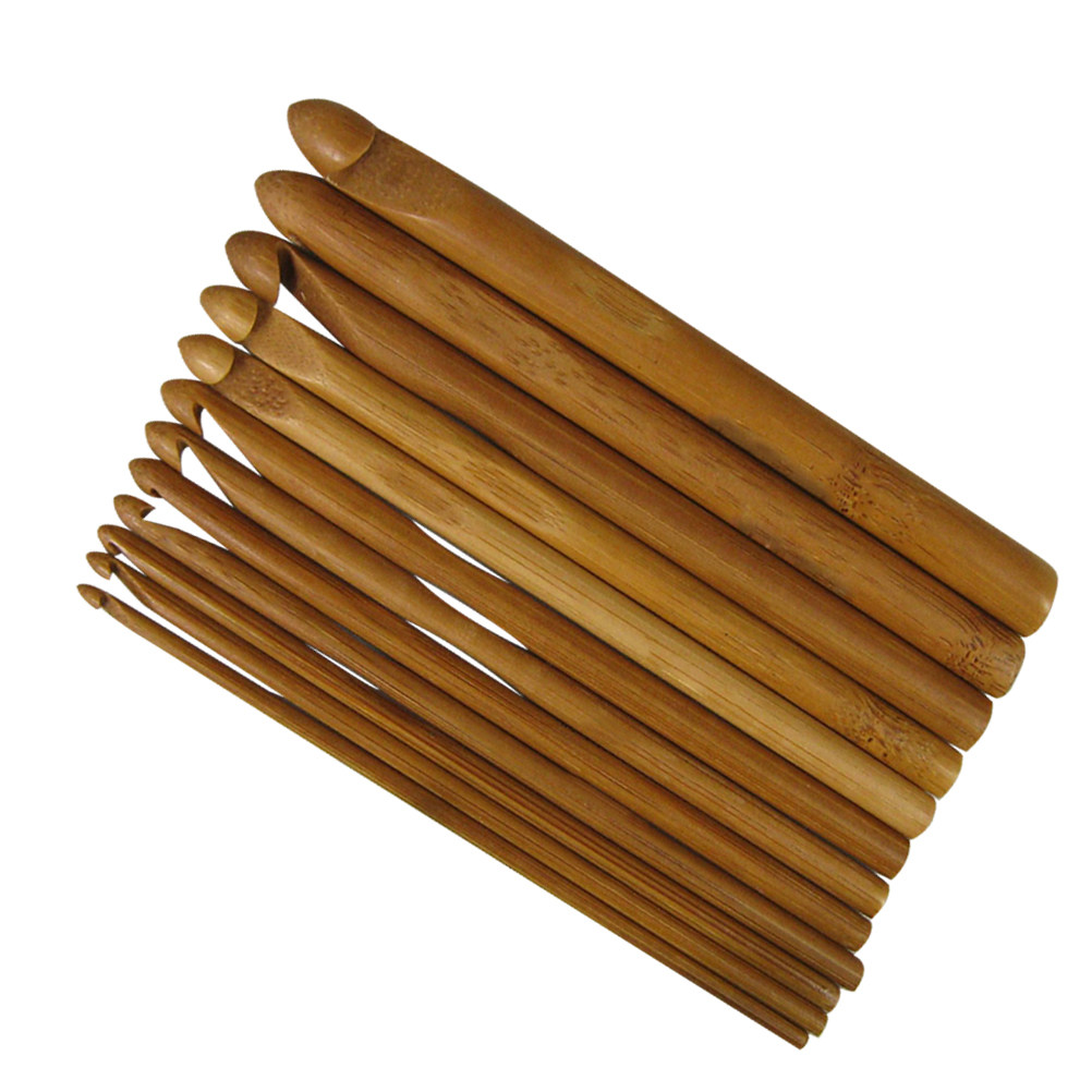 Conjunto de 12 Agulhas de Tric - Wooden Crochet Hooks Ergonomic Handle avaliação e preço